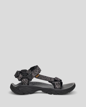 Knotted Straps Men's Teva Terra Fi 5 Universal Sandal - Magma Black Grey