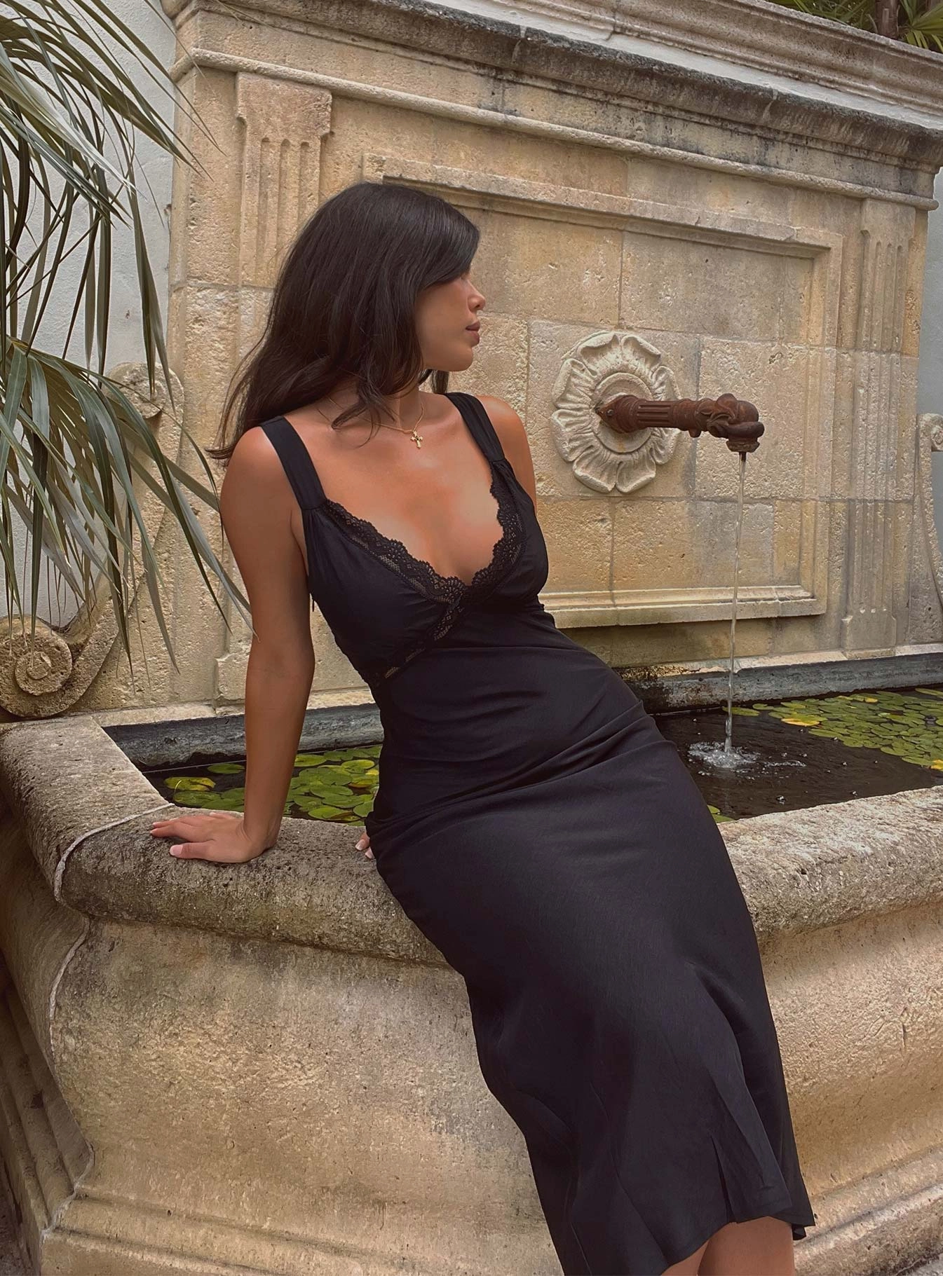 Hannelle Maxi Dress Black Silky Form
