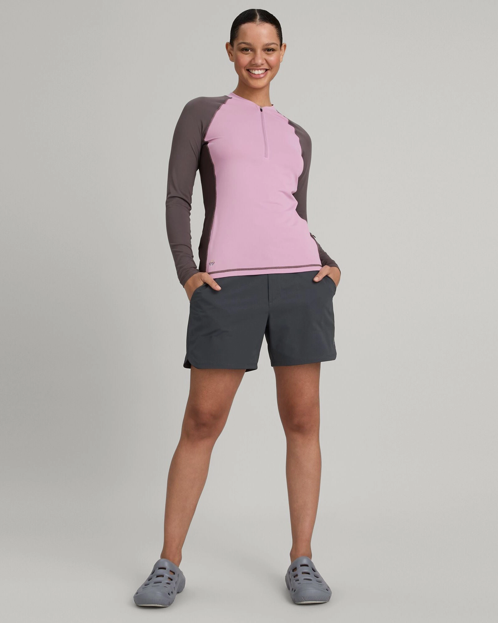 Chill Fit Comfy And Warm WTR-Seeker Women's Splash Long Sleeve Top - Zen/Dark Quartz/Light Quartz