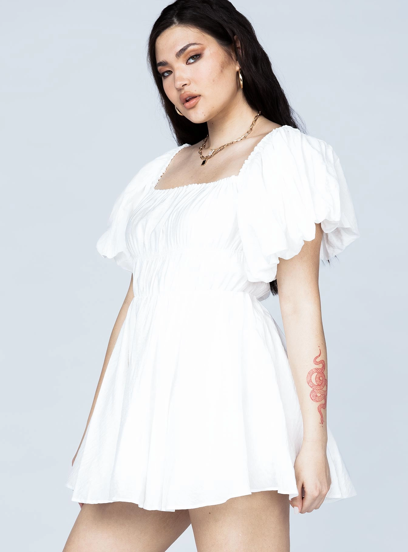 Photo Glow Simple Ease Halton Mini Dress White
