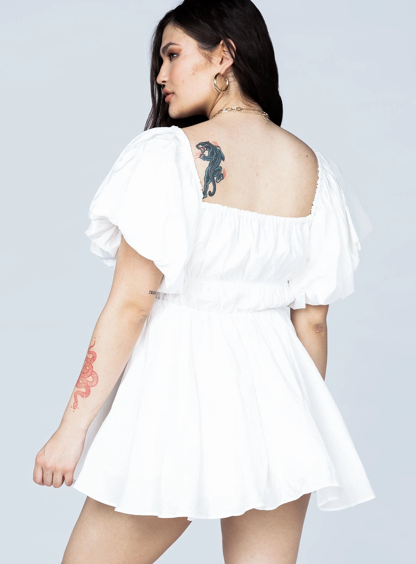 Halton Mini Dress White Trendy Appeal Elegant Appearance