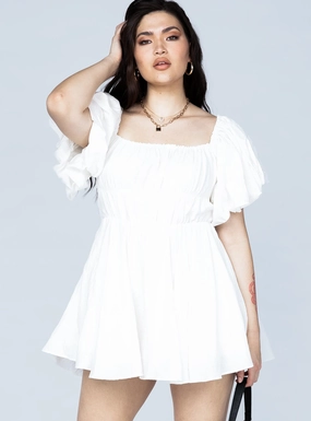 Smart Texture Halton Mini Dress White