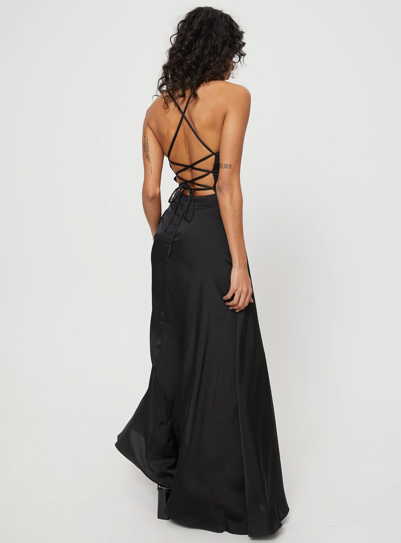 Kerwin Maxi Dress Black Elegant Layers Ethically-Made