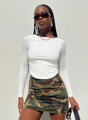 Influencer Style Travel Style Selby Mini Skirt Camouflage