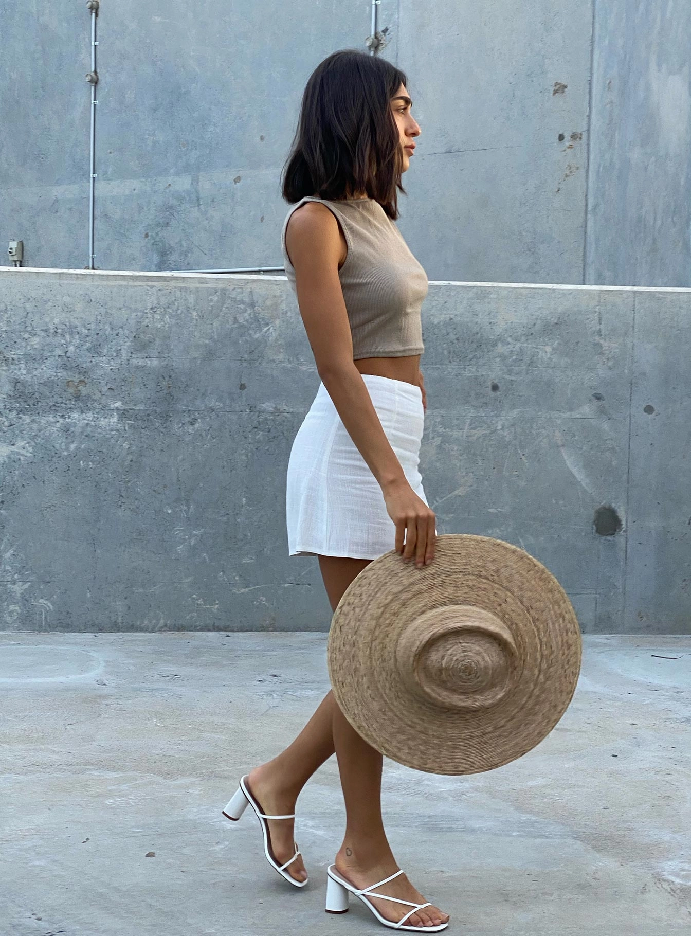 Refined Texture Refined Mood Selby Mini Skirt White Petite