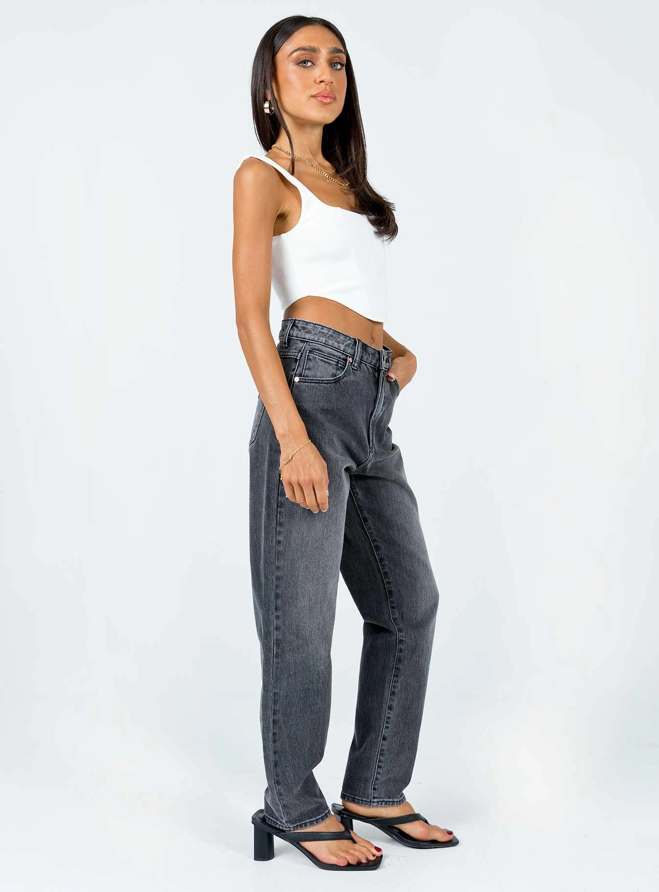 Abrand 94 High Slim Kiara Jeans Black Cool And Simple