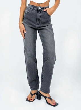 Casual Smart Casual Unisex Wear Abrand 94 High Slim Kiara Jeans Black