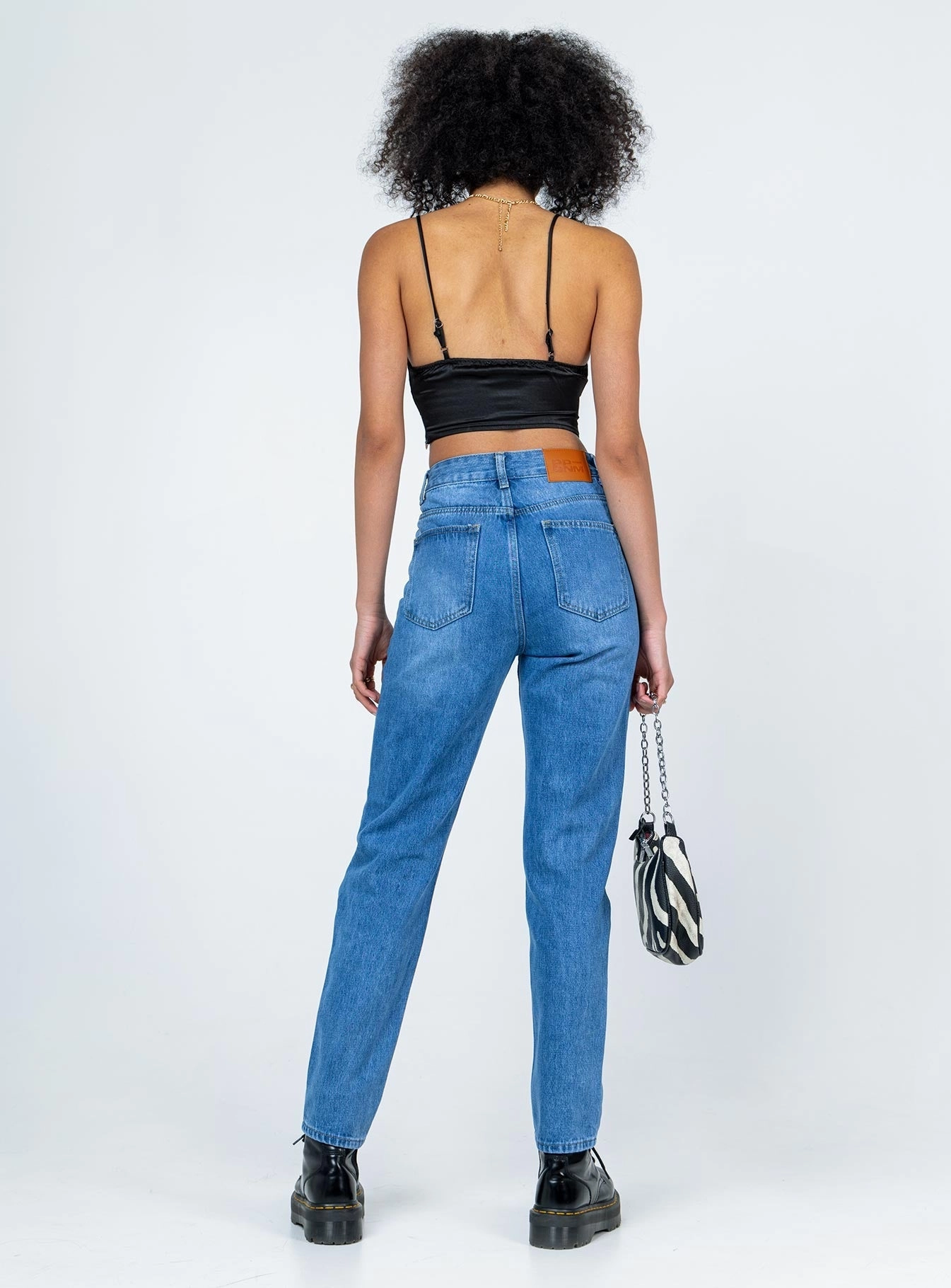 Textured Smart Casual Road Trip Minimalist Design Seymour Mom Denim Jeans