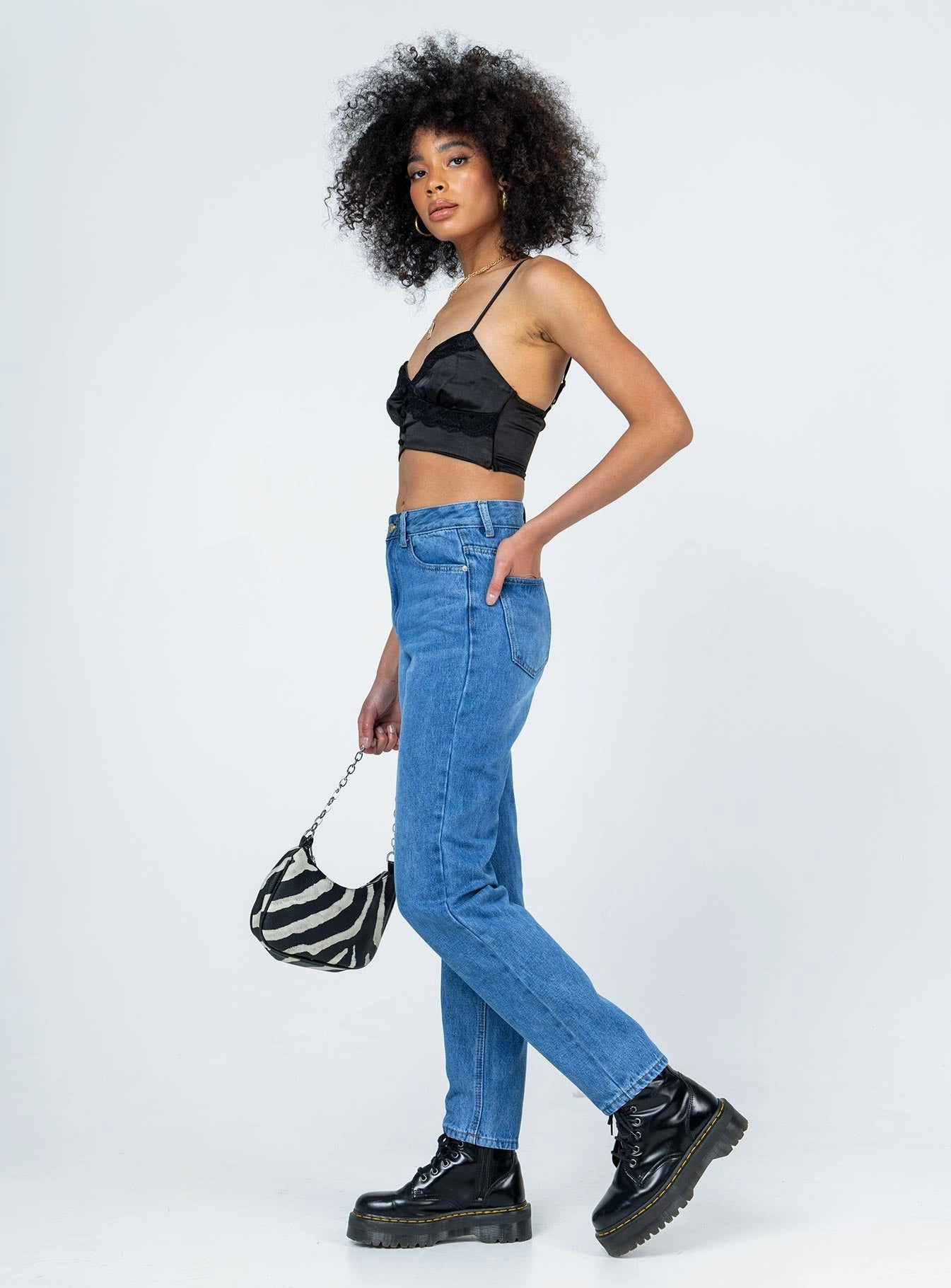 Textured Versatile Shopping Day Seymour Mom Denim Jeans