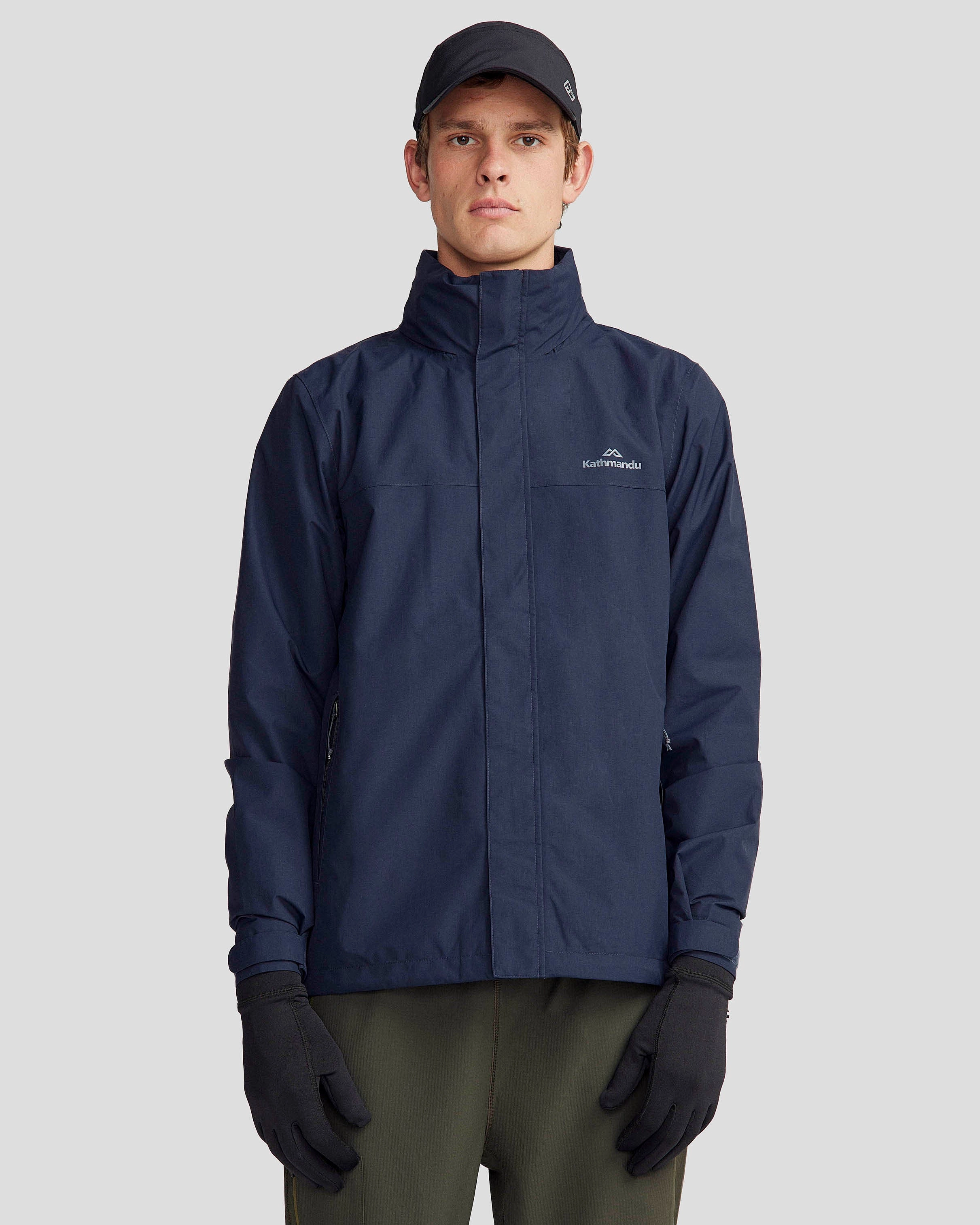 Men's Andulo 2-layer Rain Jacket - Pure Navy Bright Color Bonded Seam Construction