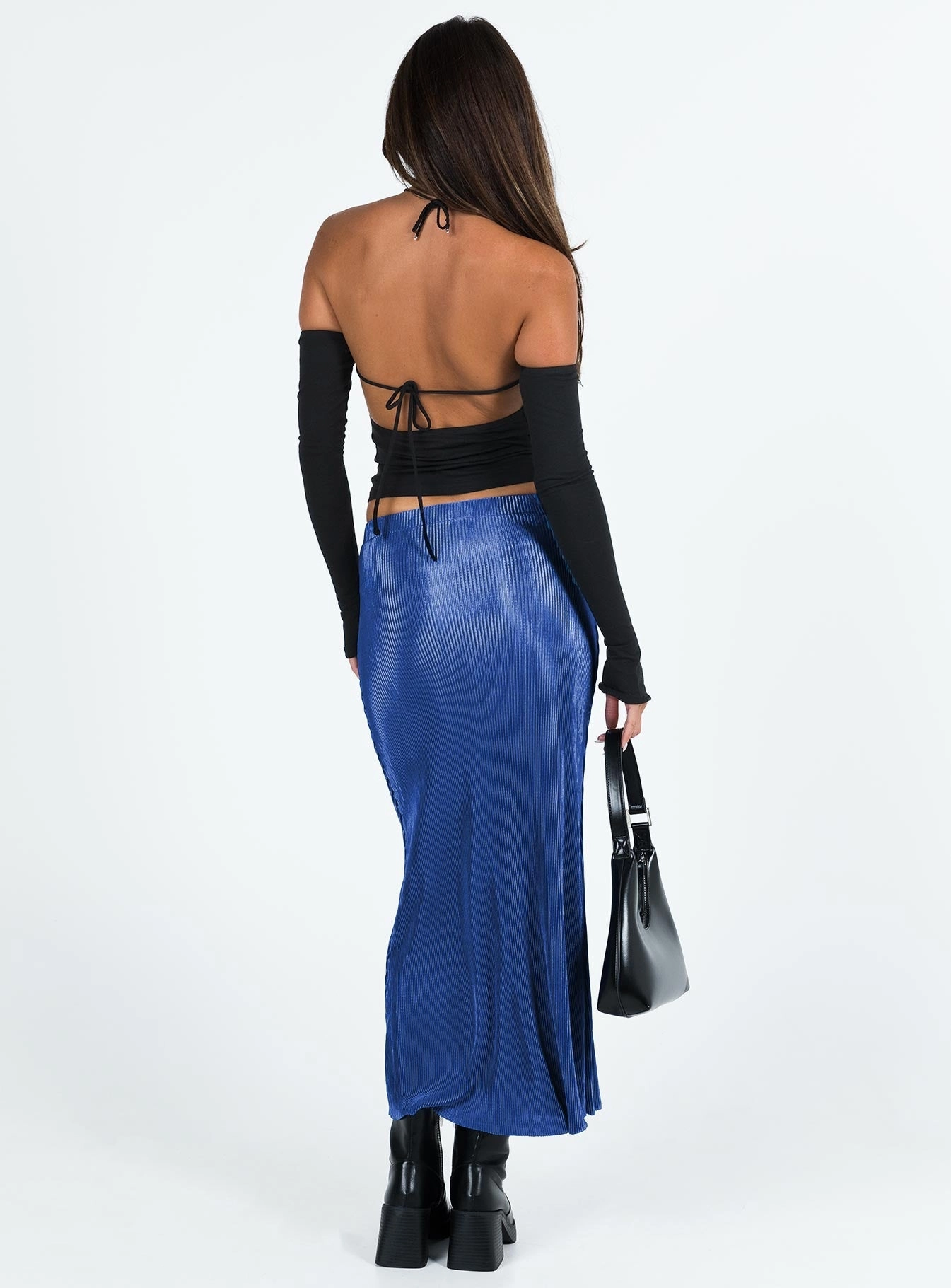 Relaxed Look Foldable Packability Duke Midi Skirt Blue