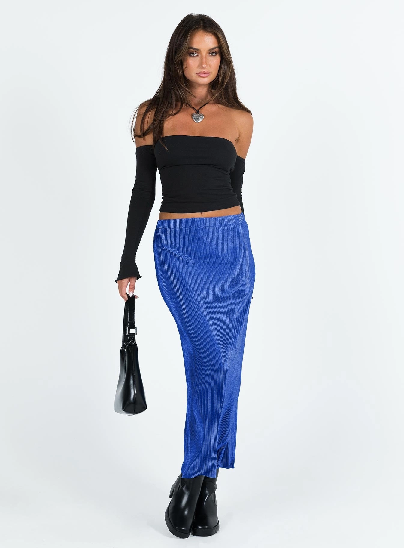 Duke Midi Skirt Blue Eco Friendly Dye