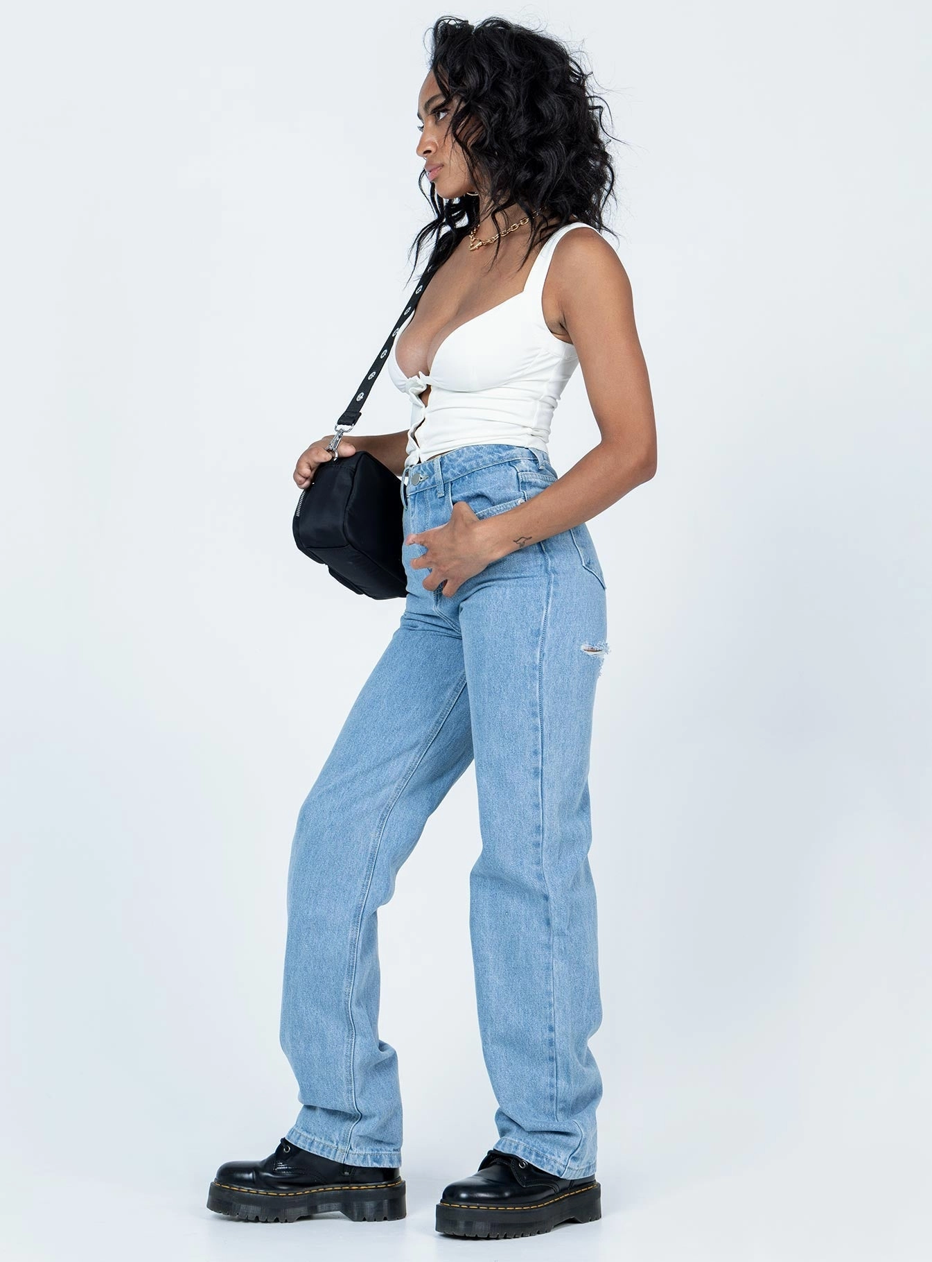 All Around Polished Look Marian Mid Rise Jeans Denim