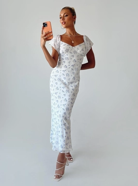 Timeless Trend Hera Maxi Dress White Floral