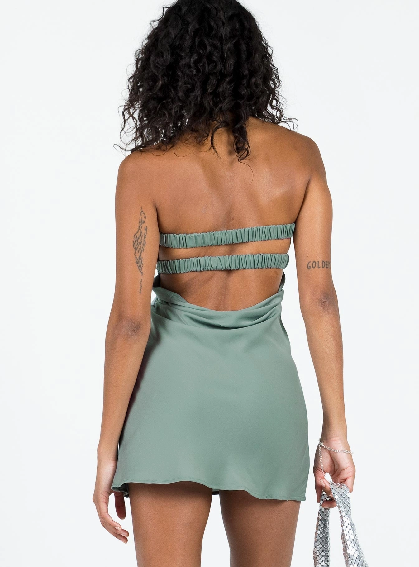Shellie Mini Dress Green Chic and Cozy Wear Neutral Layer