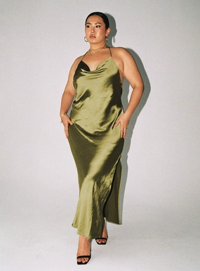 Alissa Midi Dress Green Curve Functional-Design Day Love
