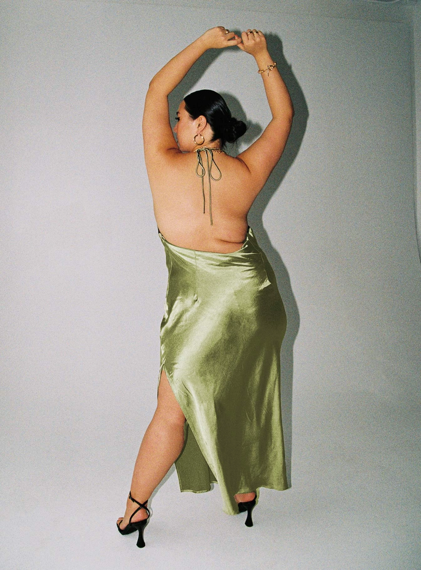Sage Detail Alissa Midi Dress Green Curve