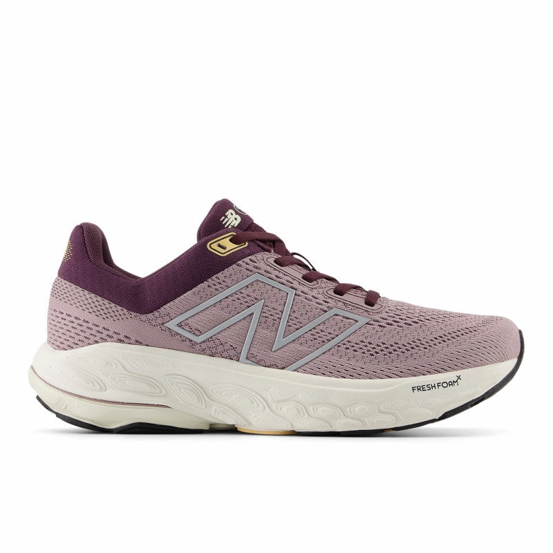 customized shoes Cushioned - tongue Fresh Foam X 860v14 - Ice Wine with Plum Brown and Silver Metallic - Women's
