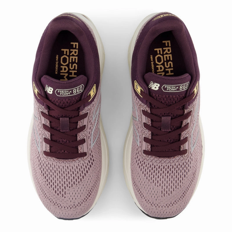 Achilles Protector Fresh Foam X 860v14 - Ice Wine with Plum Brown and Silver Metallic - Women's