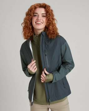 STORM-Chaser 3 Layer Women's Rain Jacket - Night/Light Night Snap Closure System