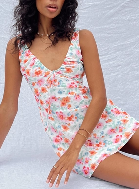 Dreamy Simplicity Long Sleeve Bareena Mini Dress Multi