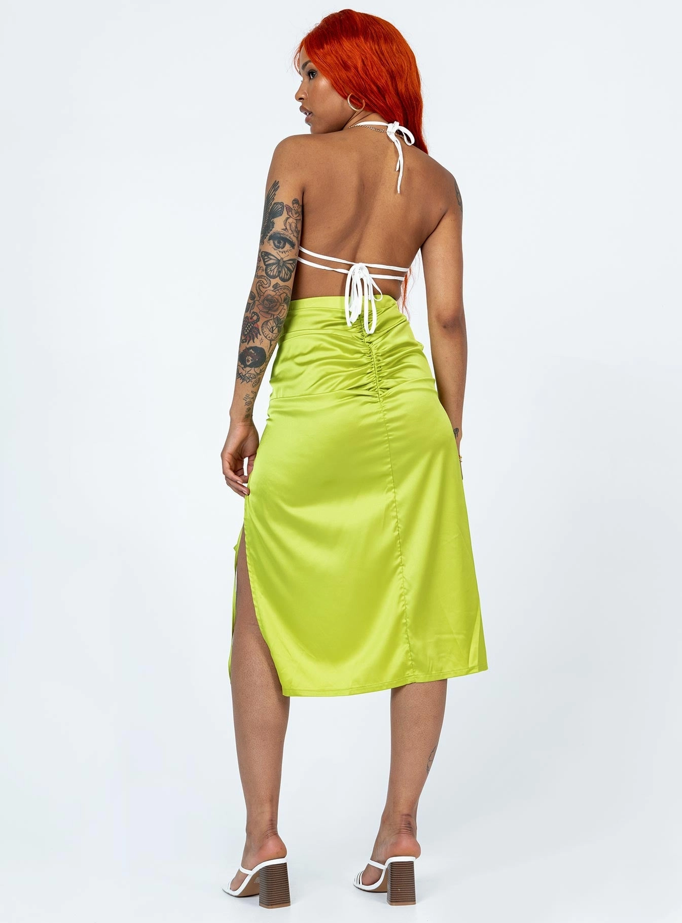 Glamorous Appeal Travel Influence Siesta Midi Skirt Green