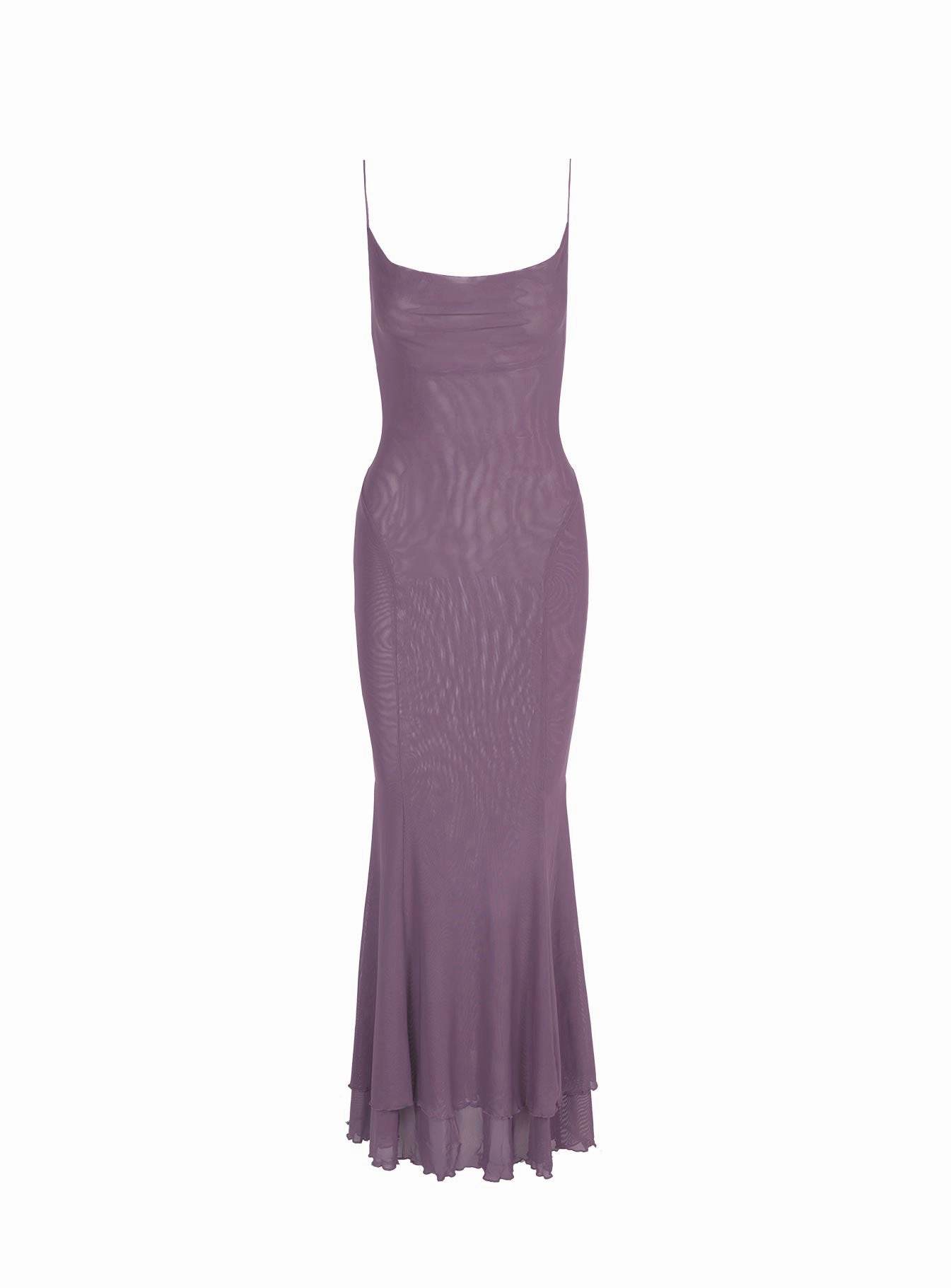 Slit-Hem Sikora Vintage Maxi Dress Purple