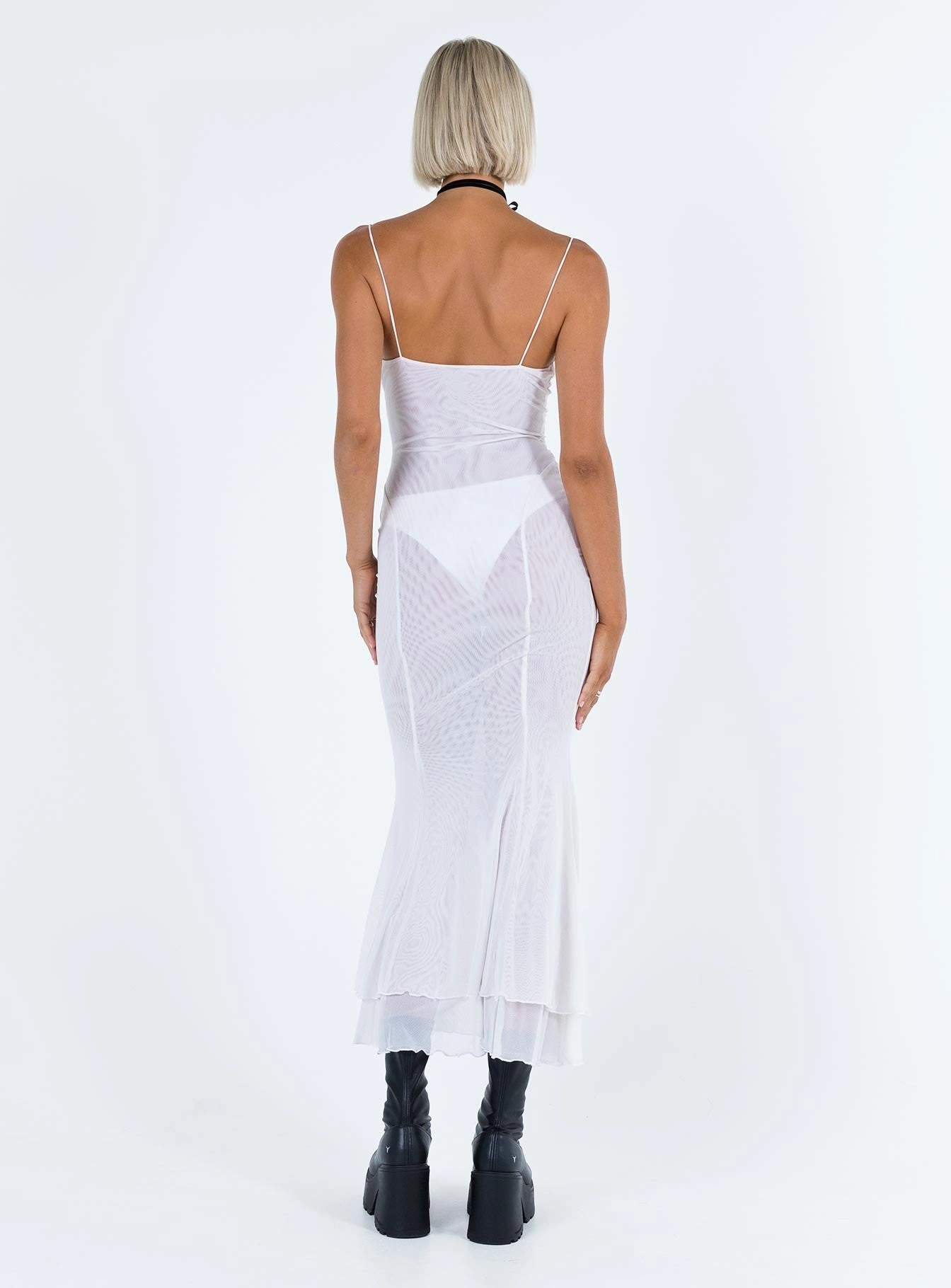 Sikora Vintage Maxi Dress White Cozy Style Calm Movement