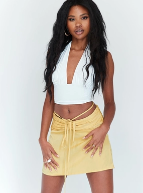 Simone 2000's Mini Skirt Yellow Cozy Vibe Light Comfort