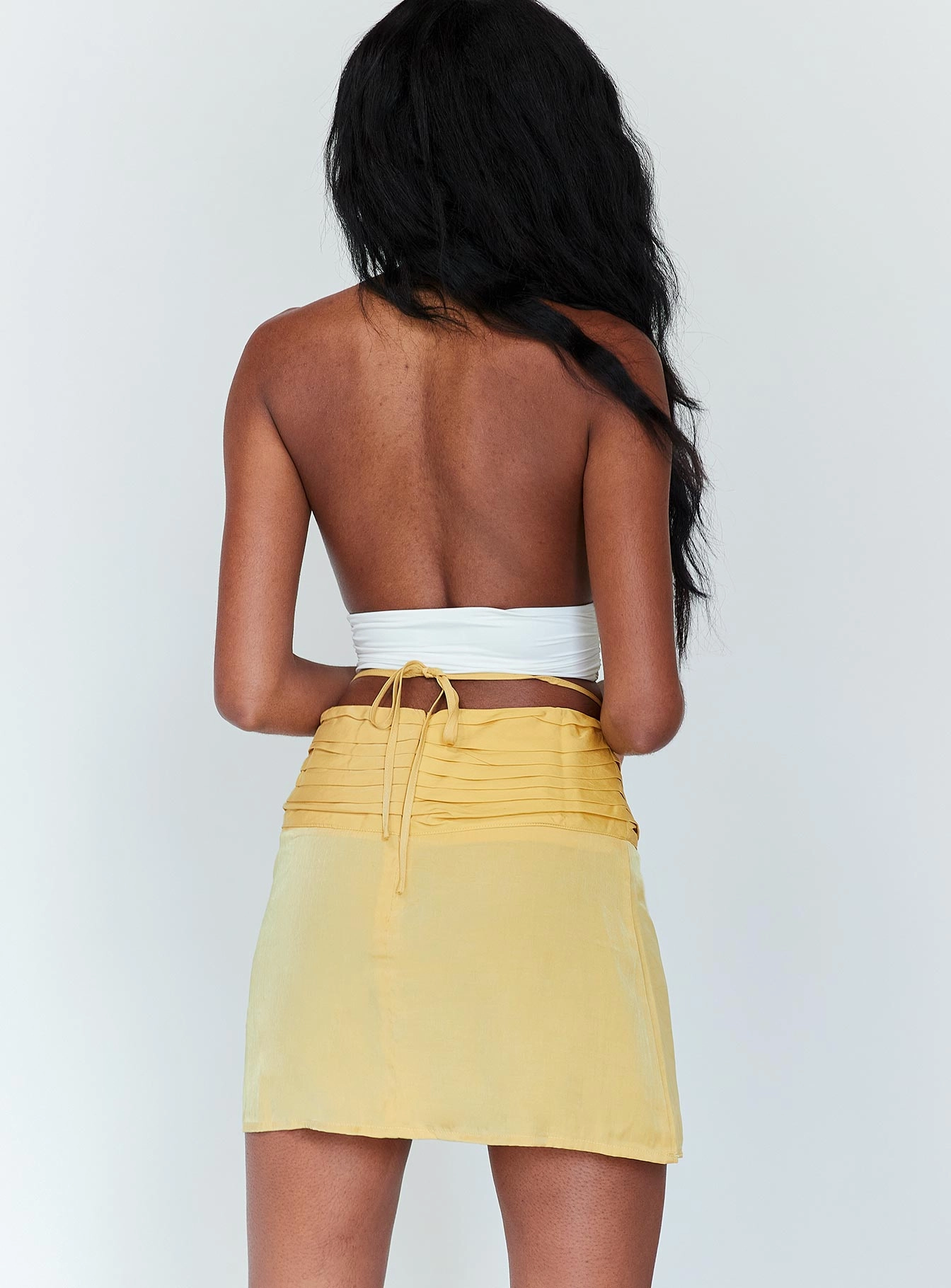 Simone 2000's Mini Skirt Yellow Formal Event