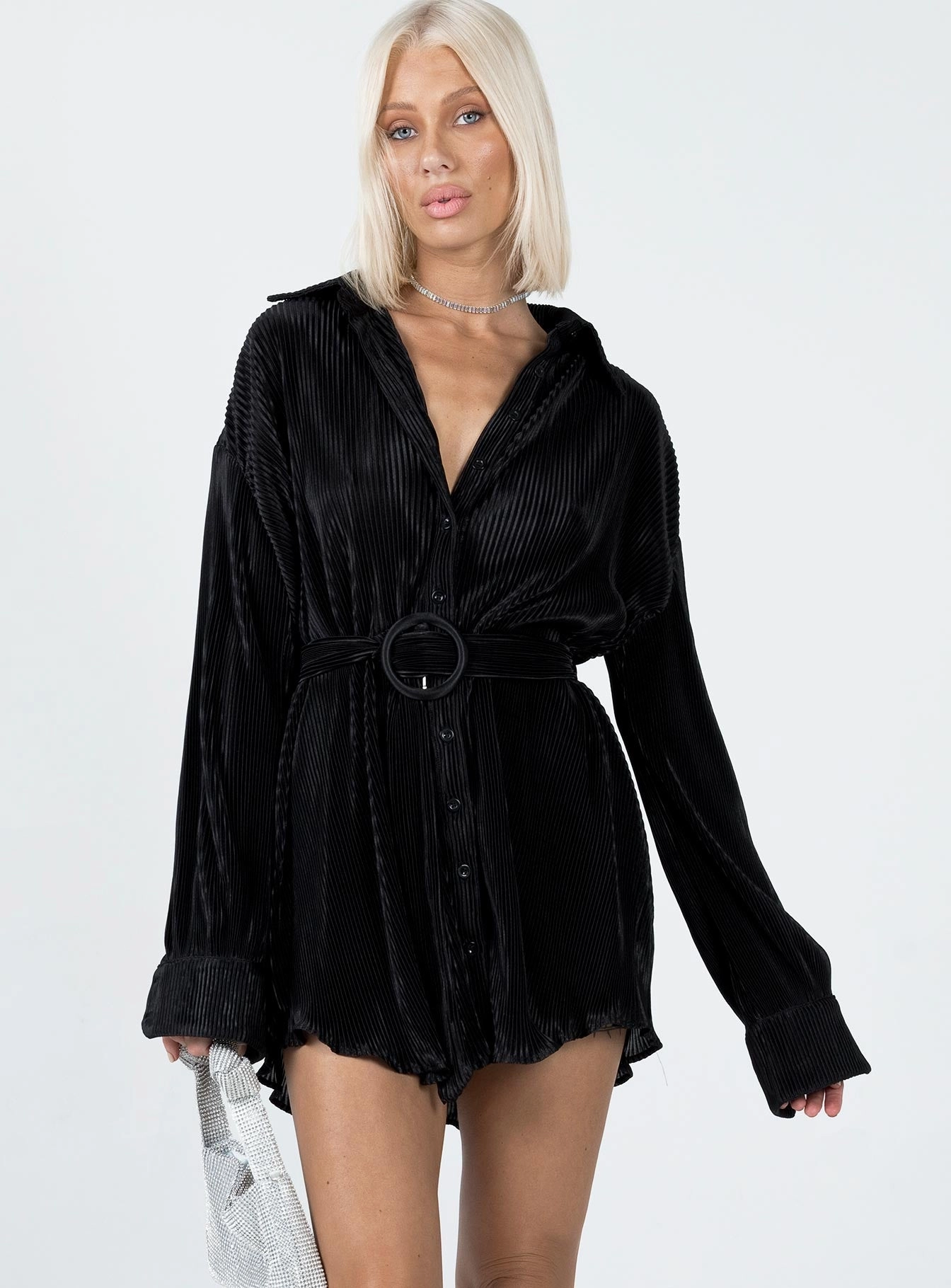 Flexible Style Inner lining Edena Mini Dress Black