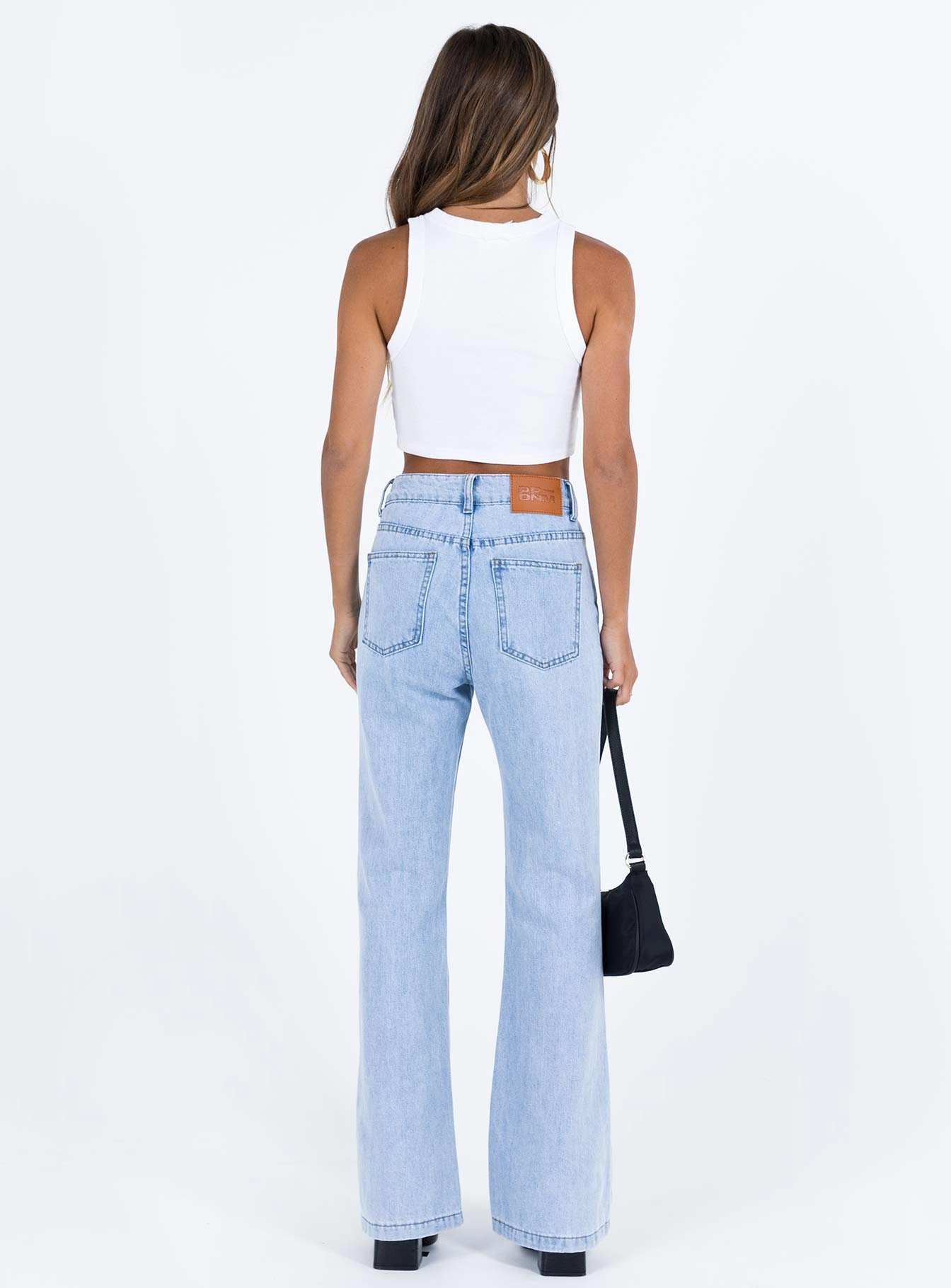 No Gap Waist Engineering Zelkova Flared Jeans Mid Wash Denim