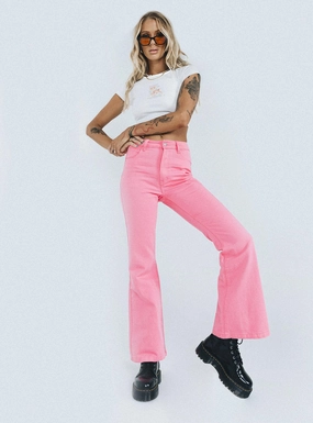 Cabarita Lounge Denim Jeans Pink Slim Vintage Lover Everyday Use