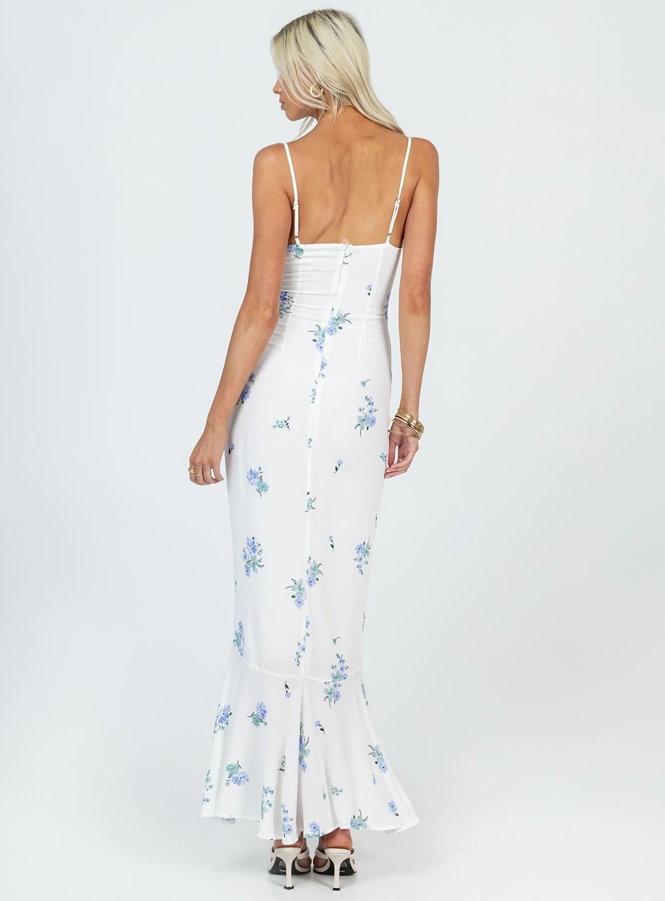 Shared Glow Versatile Piece Sing Along Maxi Dress White / Blue Tall