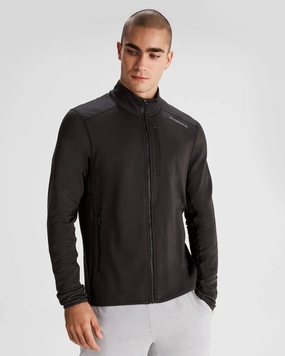 Lightweight Thermal Tech FadeResistant Print Men's Seeker Fleece Jacket - Black Stingray