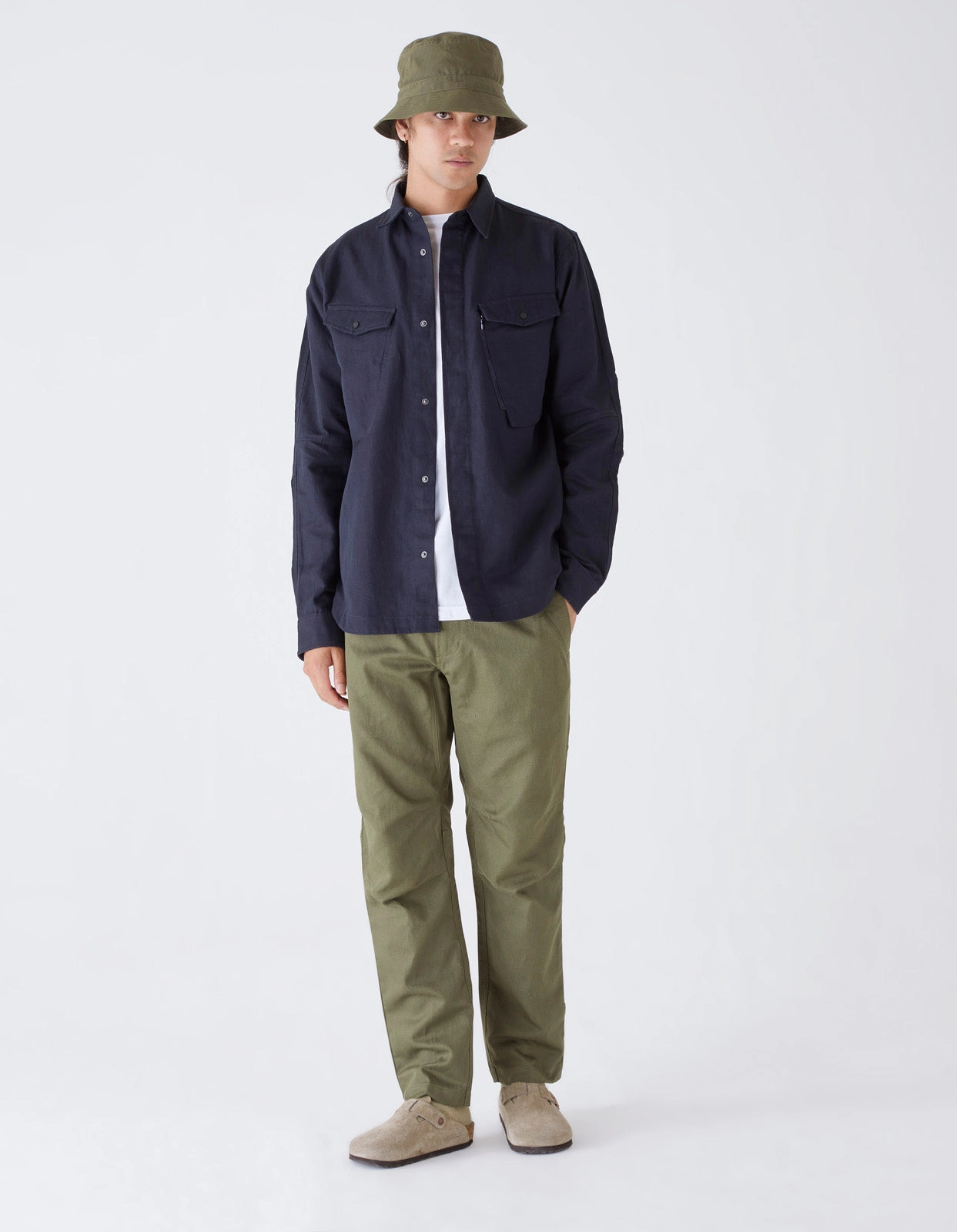 AntiSnagZippers LowProfileStitching 7024 MILTYPE Organic Custom Pants Olive OG-107F