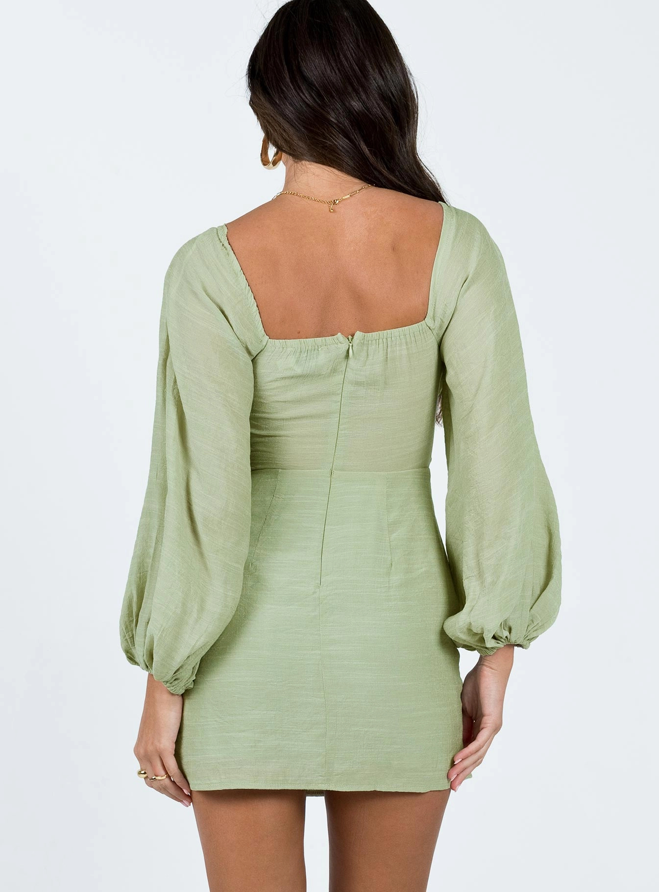 Drape Wave Warra Mini Dress Sage