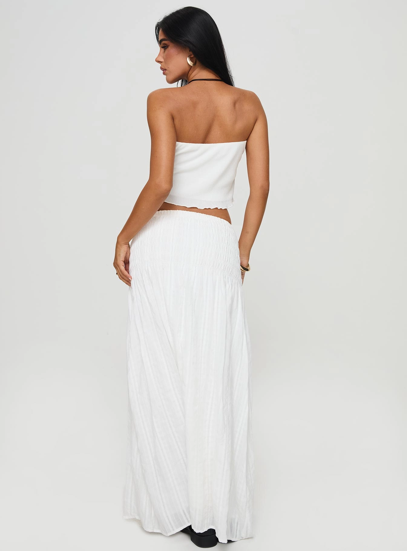 Chill Wear Minimal Vibes Carana Maxi Skirt White