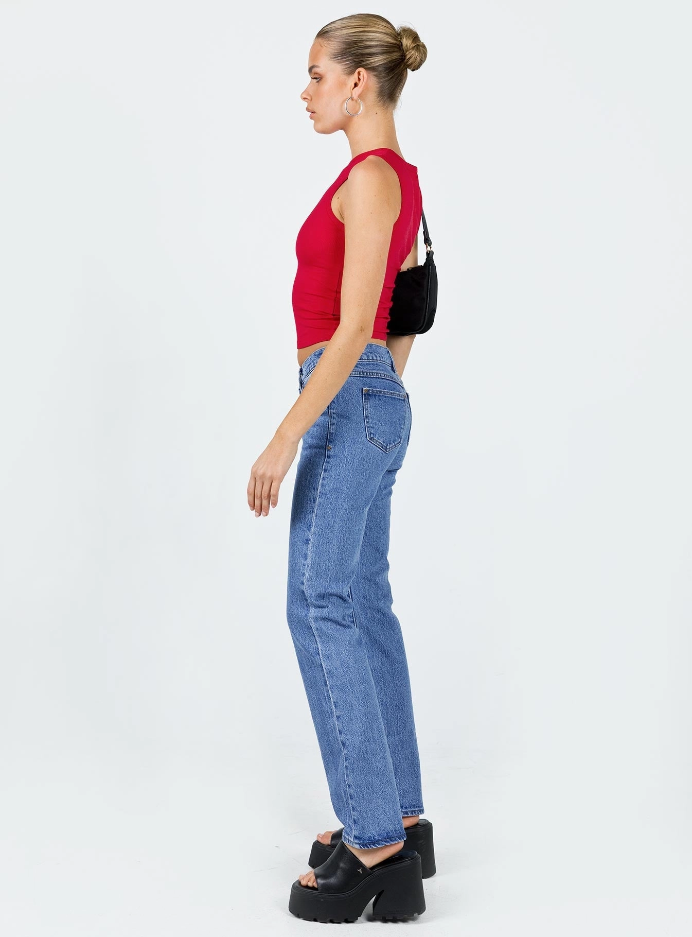 Minimalist Style Family Style Comfy Multi Pocket Utility Abrand 99 Low Straight Debbie Mid Blue