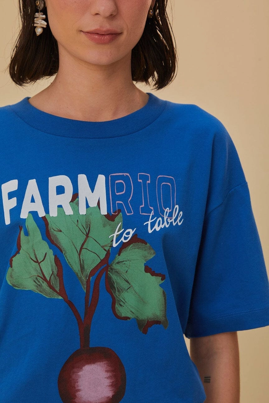 Blue Beet Farm To Table Organic Cotton T-Shirt Effortless Vibe
