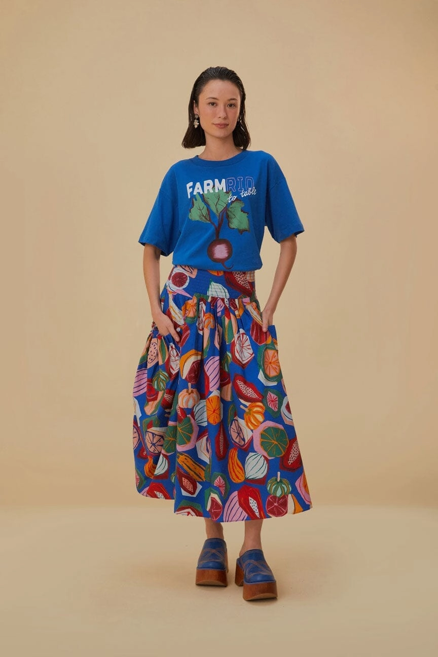 Blue Beet Farm To Table Organic Cotton T-Shirt FadeResistant Coating Formal Elegance