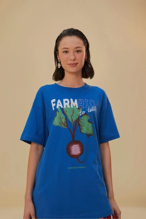 Blue Beet Farm To Table Organic Cotton T-Shirt Light Breeze Casual Comfort Fit