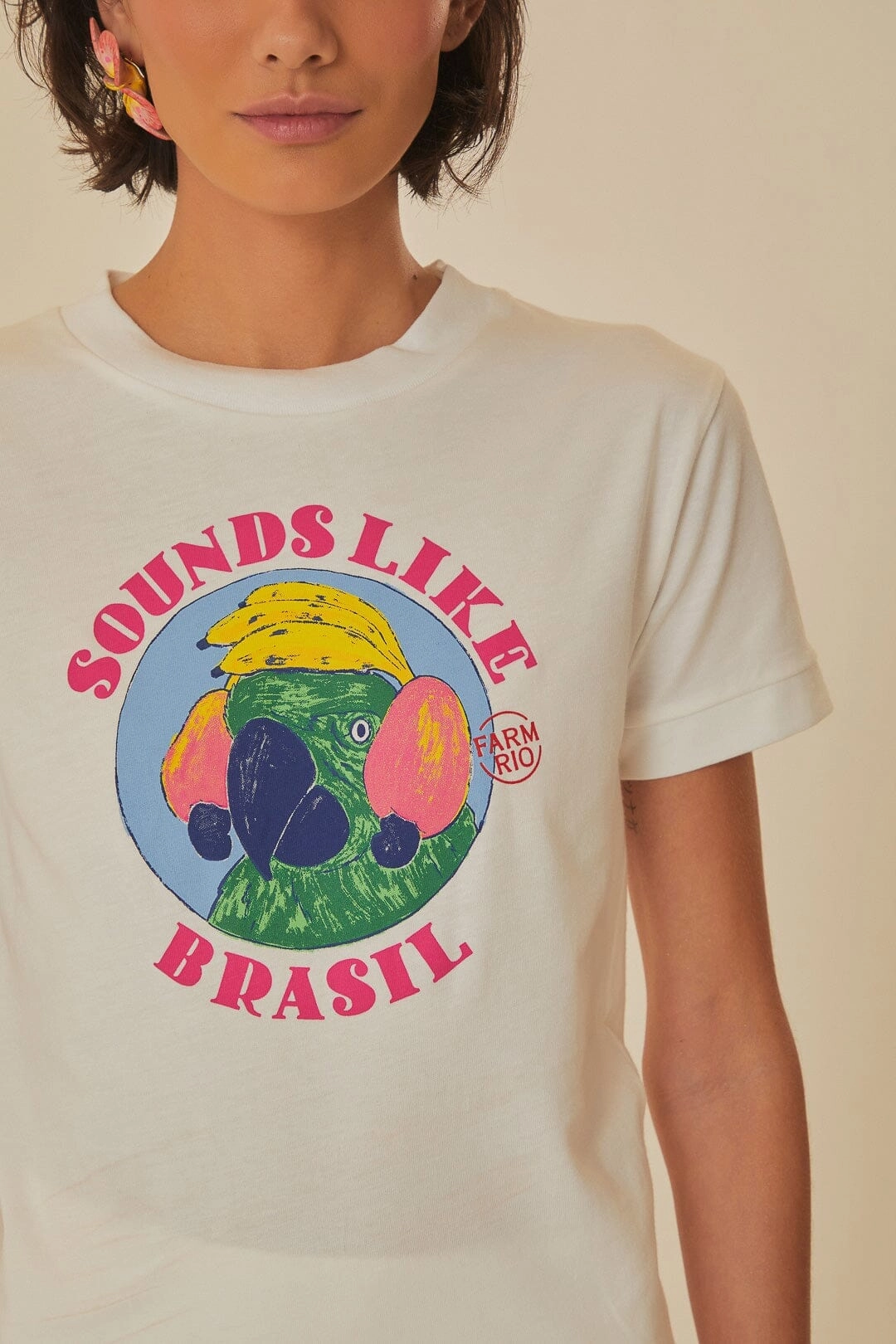 Light and Cozy White Sounds Like Brasil Organic Cotton Baby T-Shirt