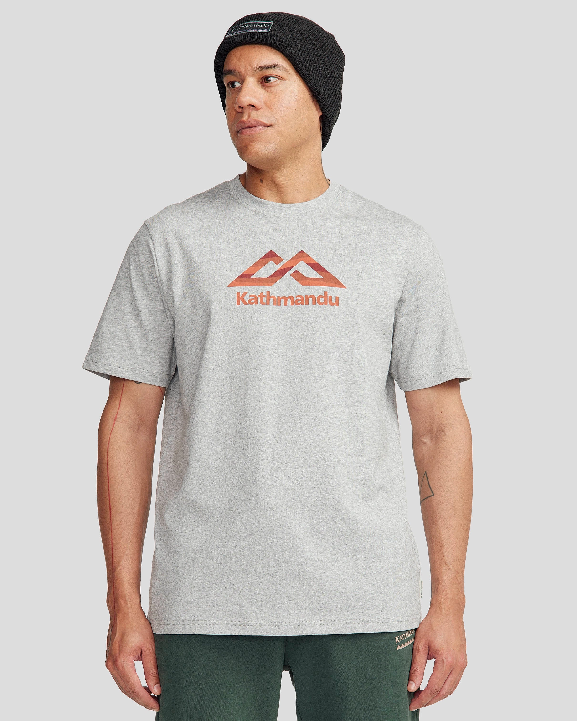 family gathering Men's Logo Fill Organic T-shirt - Light Grey Marle