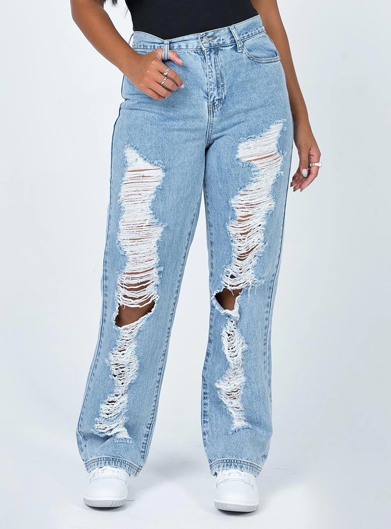 Smart Look Nugal Ripped Denim Jeans