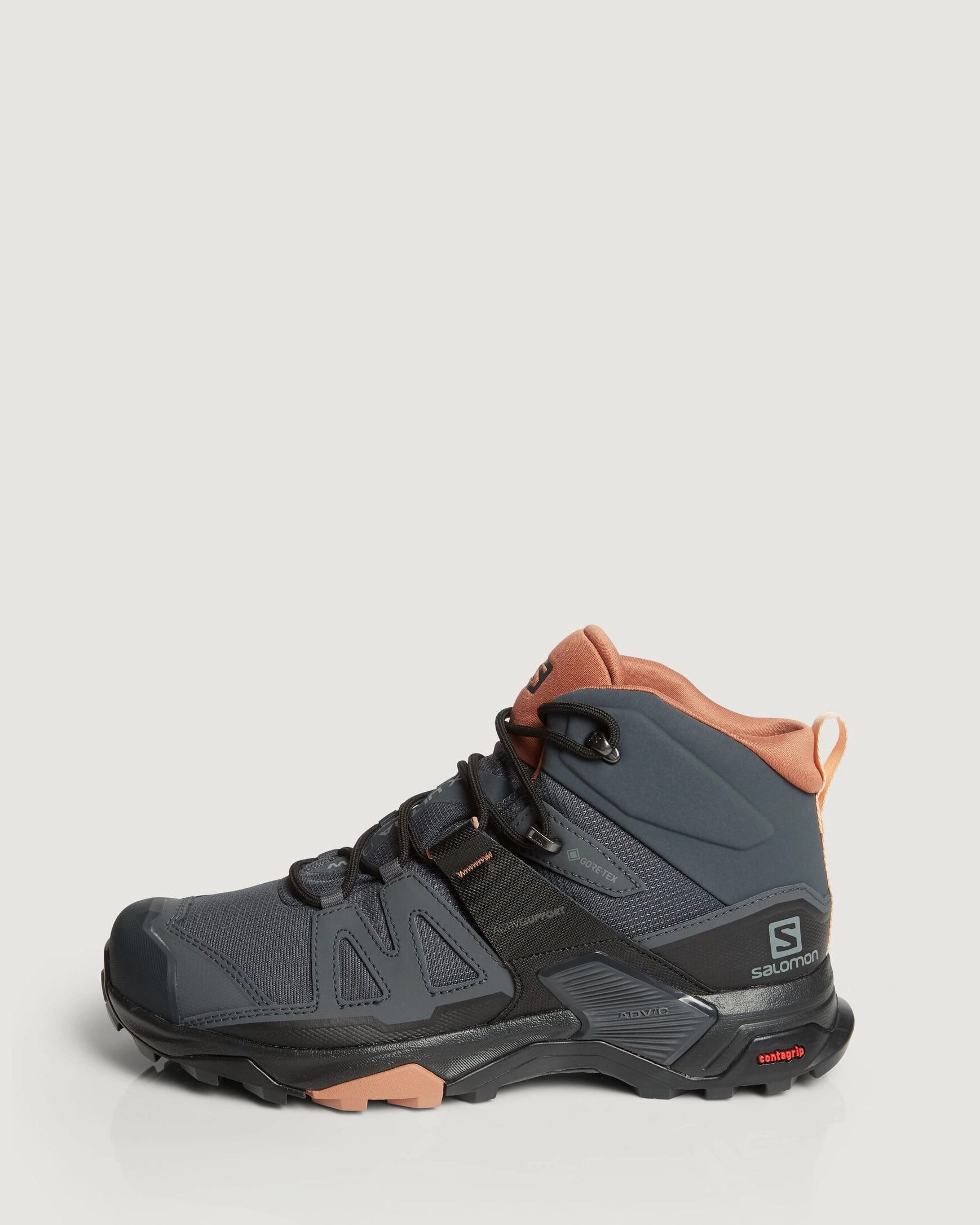 All-terrain Fit Women's Salomon X Ultra 4 GORE-TEX Mid Hiking Boots - Ebony/Mocha Mousse/Almond Cream