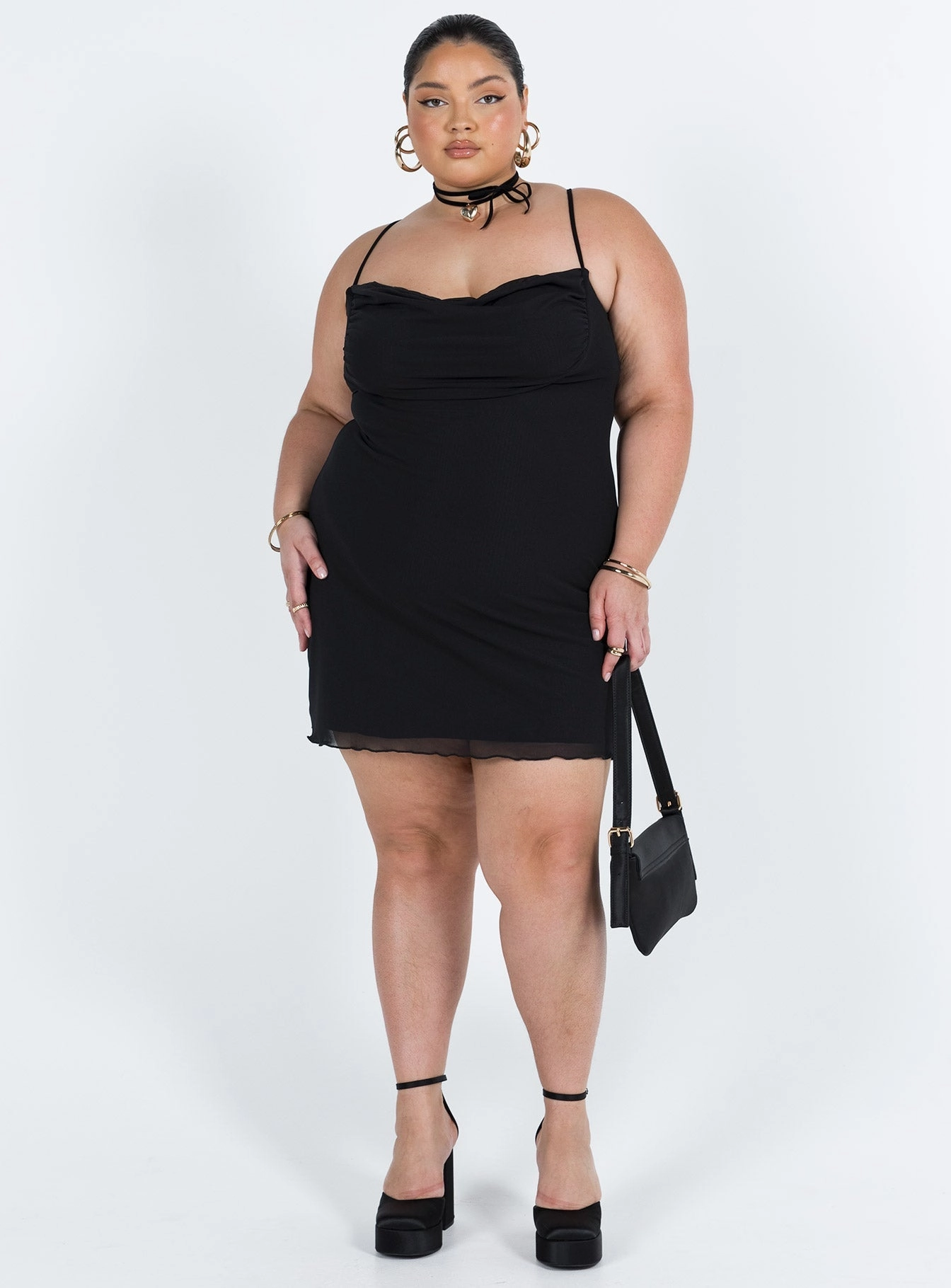 Contemporary Fit Sugar Mini Dress Black Curve