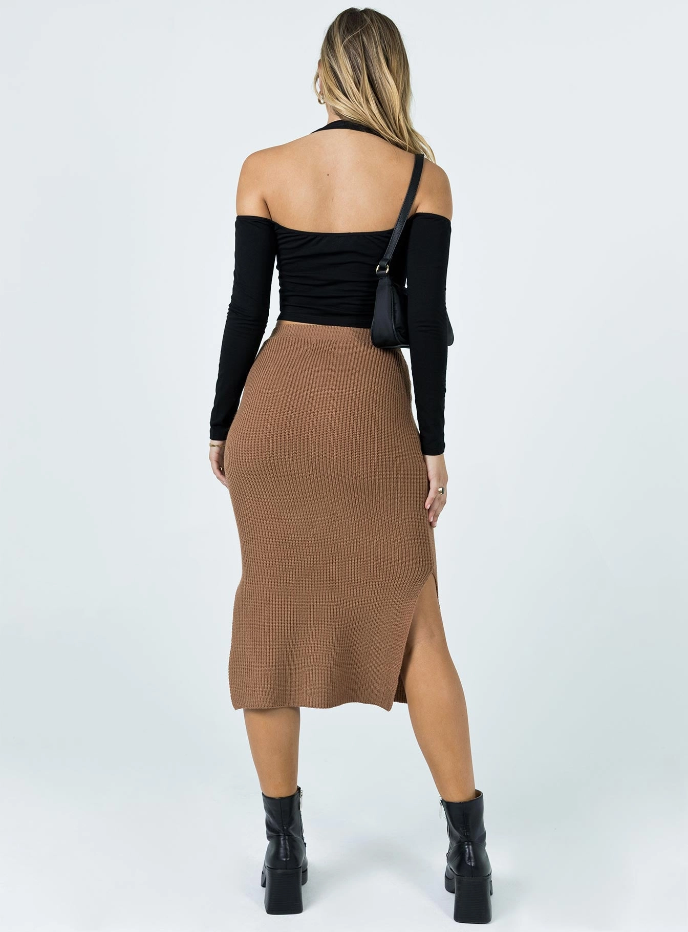 Hidden pockets Tanna Midi Skirt Brown