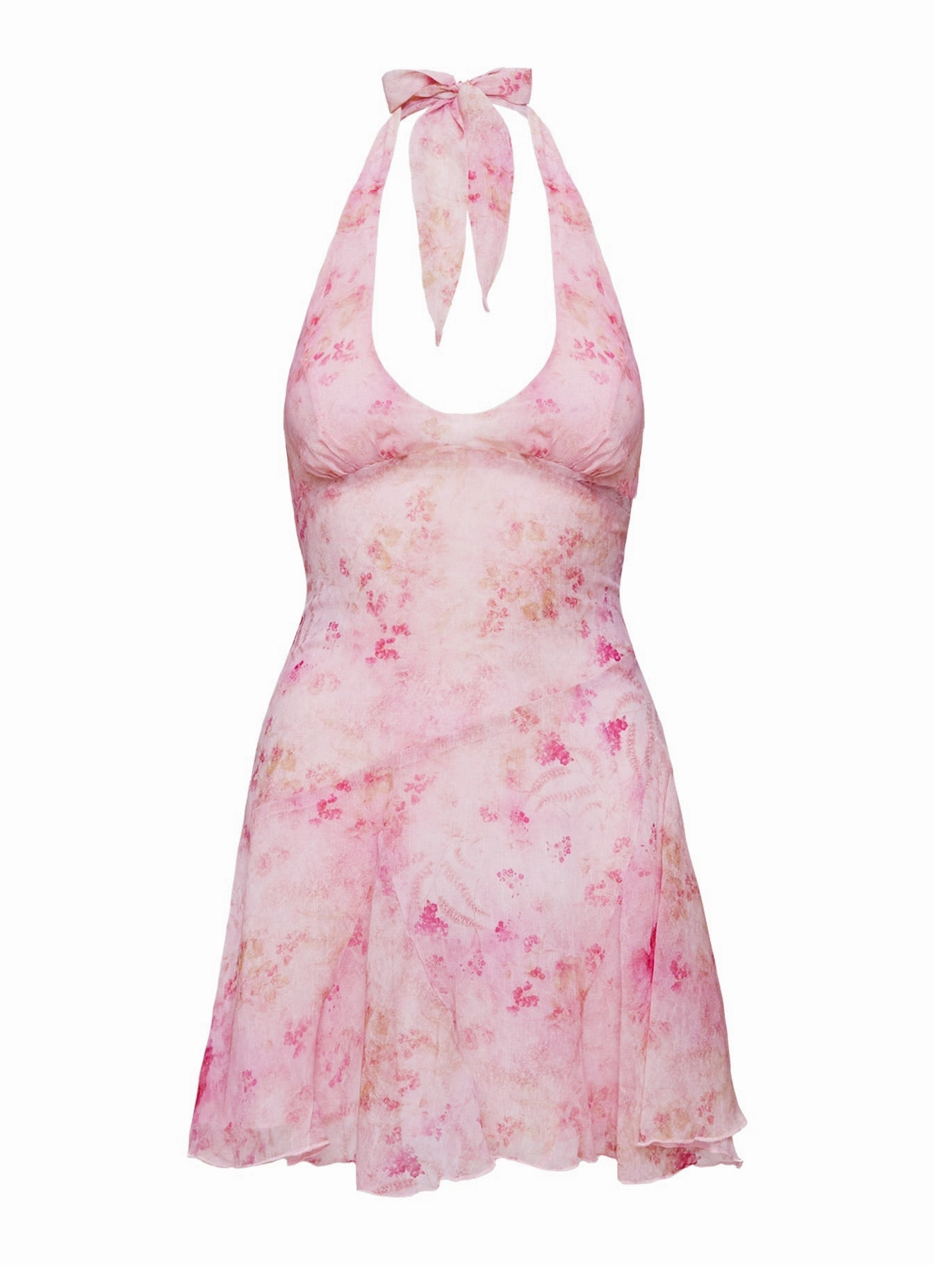 Valorie Halter Mini Dress Pink Easy to Wear Trend Focused