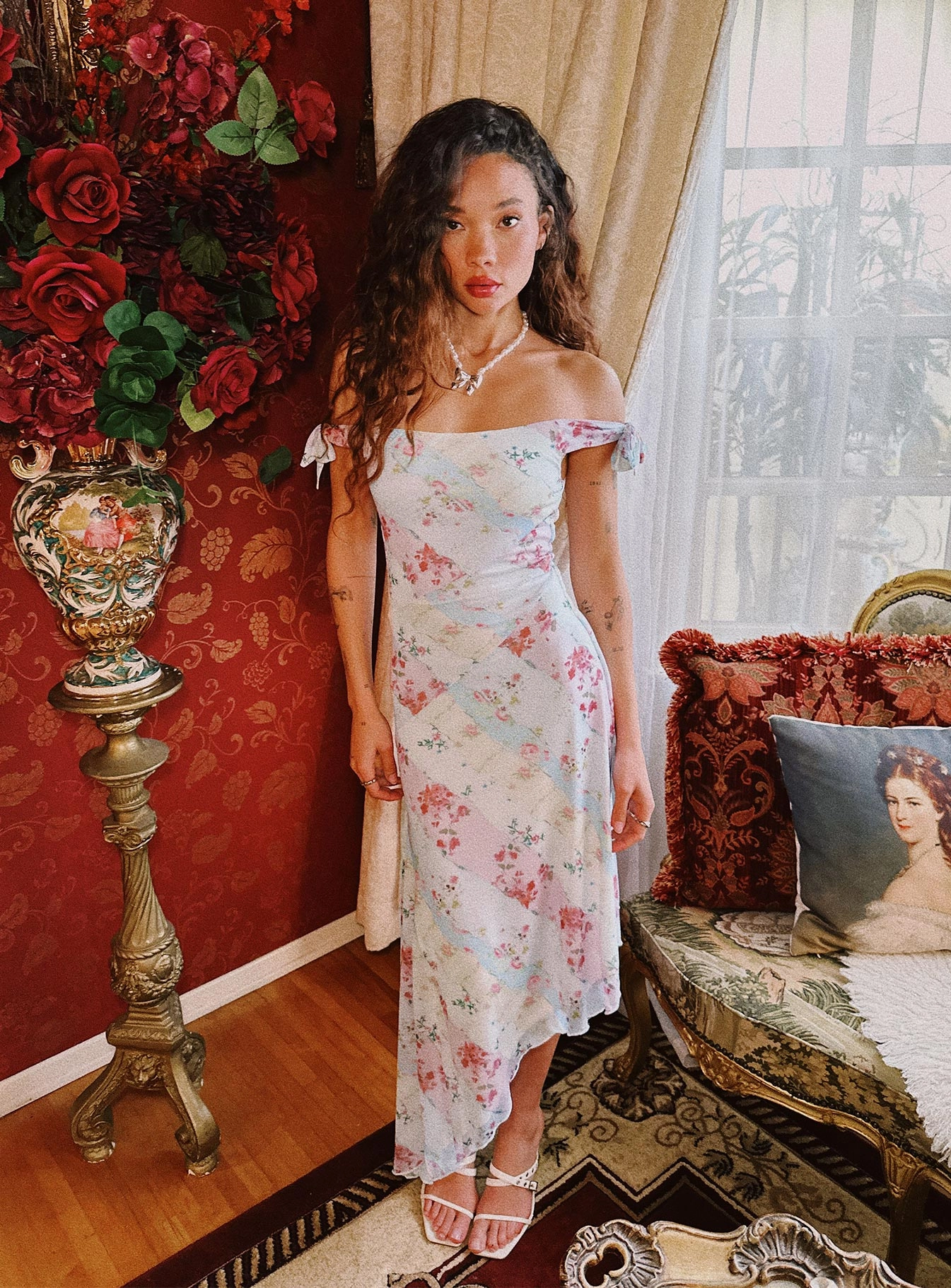 Signature-Style Smitten Asymmetric Maxi Dress Multi